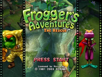 Frogger's Adventures - The Rescue screen shot title